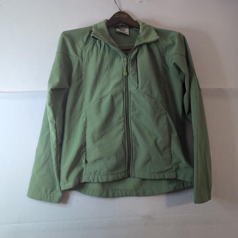 Black Diamond Womens Softshell Full Zip Jacket Green Size Small S/C Hiking